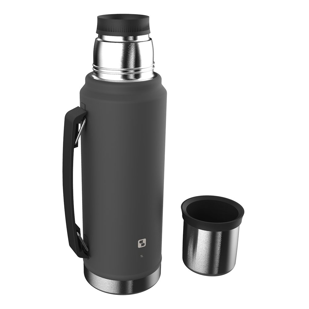 GARRAFA TERMICA EVEREST 1L CINZA