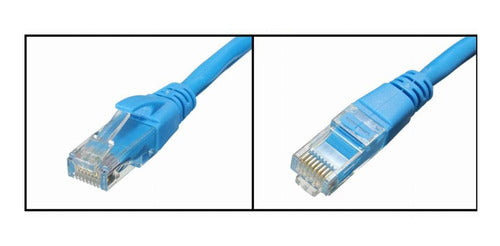 Cabo De Rede Azul Cat5 5 Metros Crimpado Rj45 Ethernet