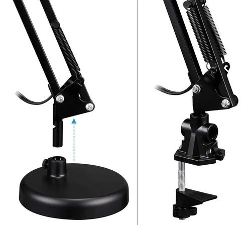 Abajur Luminária Mesa Escritório Bivolt Articulável Lk-779