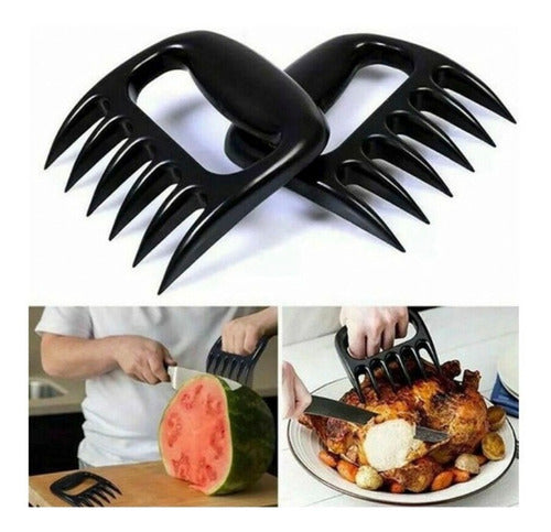 2 Garras De Urso Combo Churrasco Corte Firme Desfia Carnes