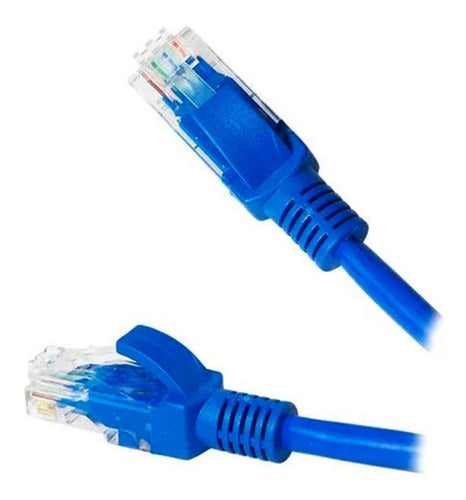 Cabo De Rede Rj45 Com 10 Metros Azul Knup - Kp-c14 10m