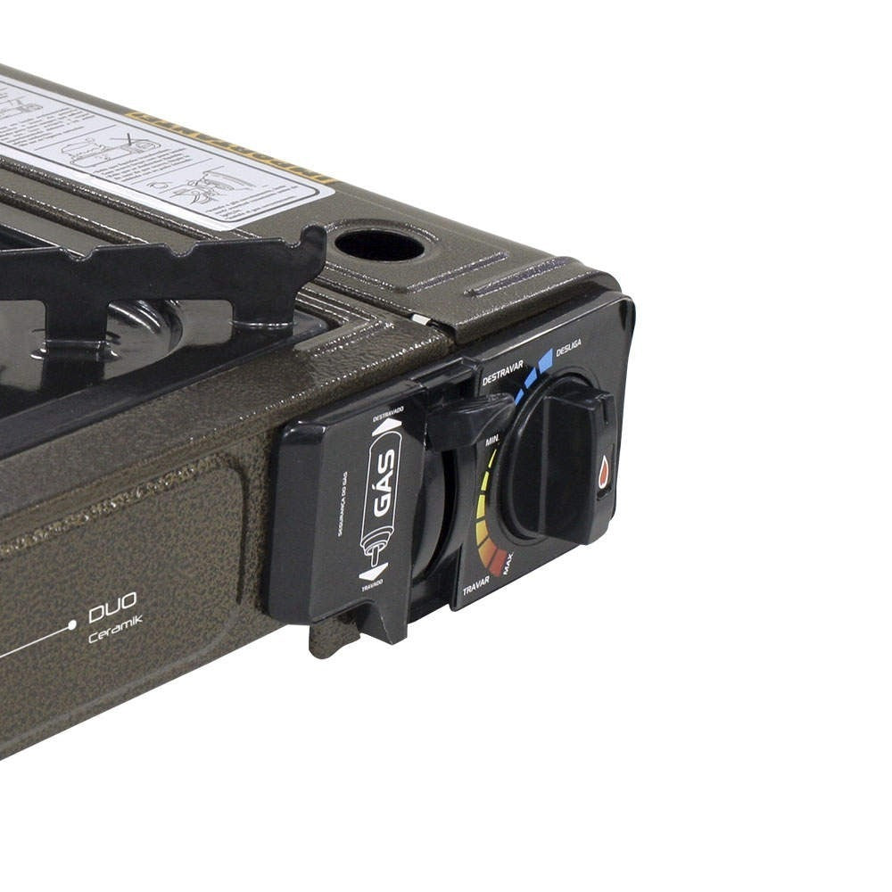 Fogao Fogareiro Portatil Nautika Ceramik Camping Com Maleta