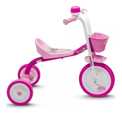 Triciclo Infantil De Alumínio Rosa Nathor You 3 Girl