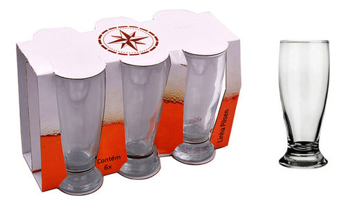 Jogo 6 Copo De Cerveja Chopp Tulipa 240ml Vidro Buffet Festa