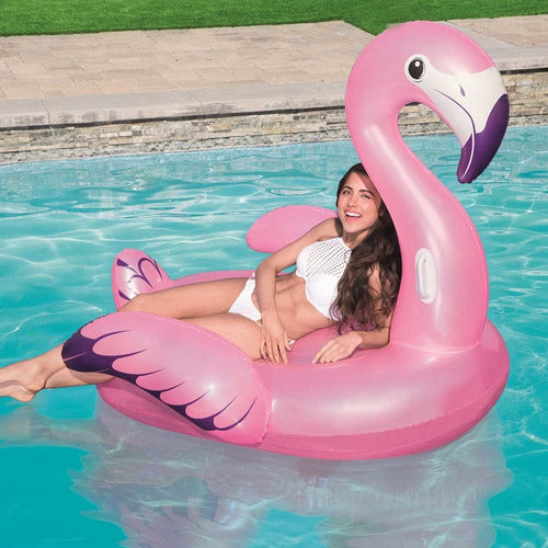 Boia Flamingo Luxo Brinquedo Piscina Bestway 1,73 X 1,70m