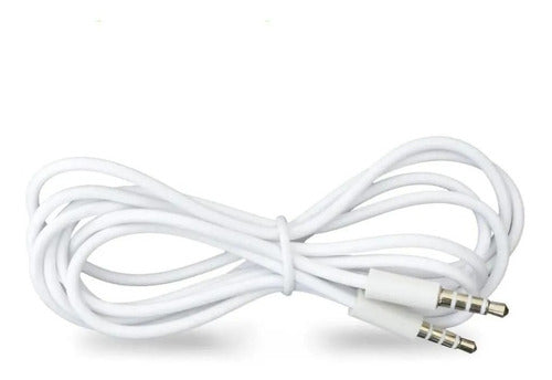 Cabo De Áudio P2 Macho + P2 Macho Branco C/ 1,5m Le-804b