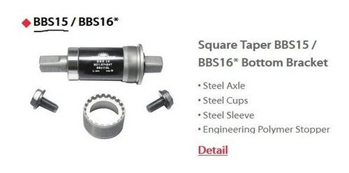 Movimento Central Sunrace Rolamento Bike Bbs15 68X119Mm