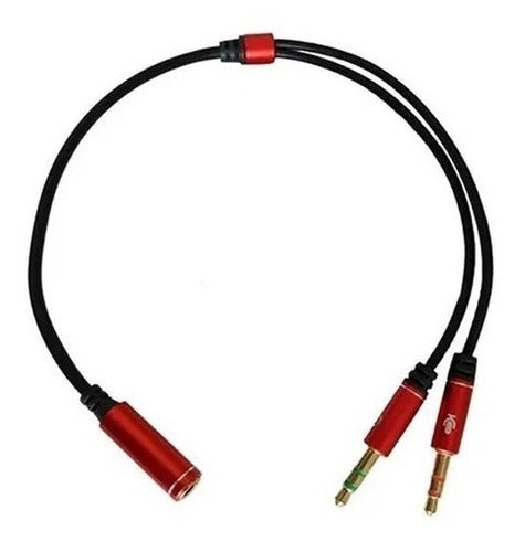 Cabo De Áudio P3 Fêmea Para 2 P2 Macho Max-0302f It Blue