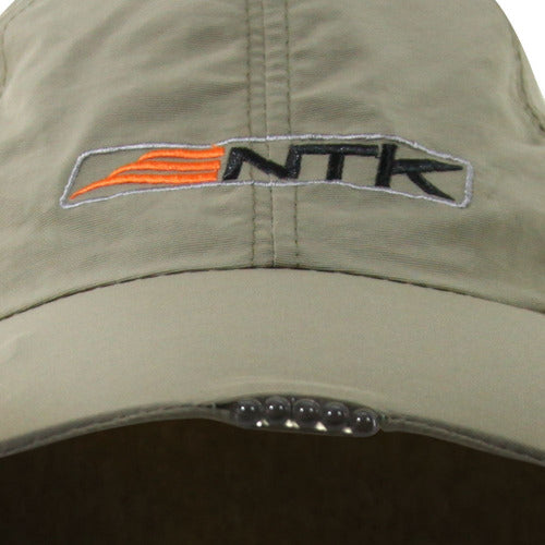 Boné Com Lanterna Led Camping Pesca Boné Ntk Aruana Caqui