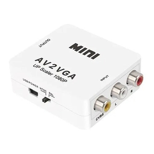 Conversor Adaptador Av Rca X Vga Mtv-613 Plug And Play