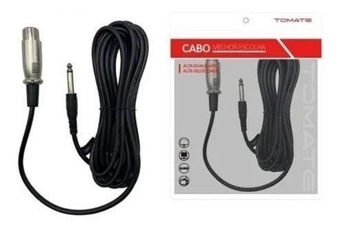 Cabo De Audio E Video Para Microfone P10 - 3m Tomate Mcb-014