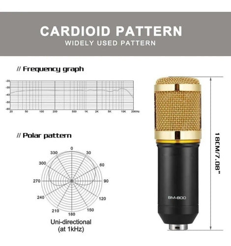 Microfone Estúdio Profissional Condensador Tomate Mt-1025