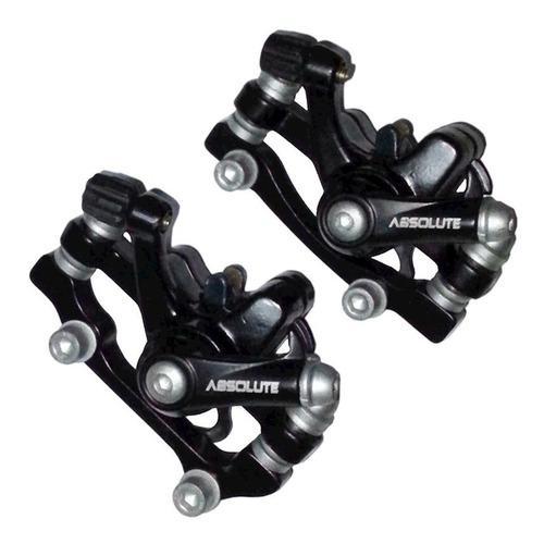 Kit Freio A Disco Bicicleta Discos Pinça Absolute Sem Cubos