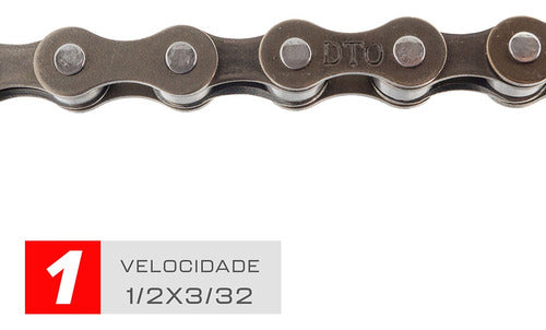 Corrente Grossa 1 Velocidade 1/2x1/8 114 Elos