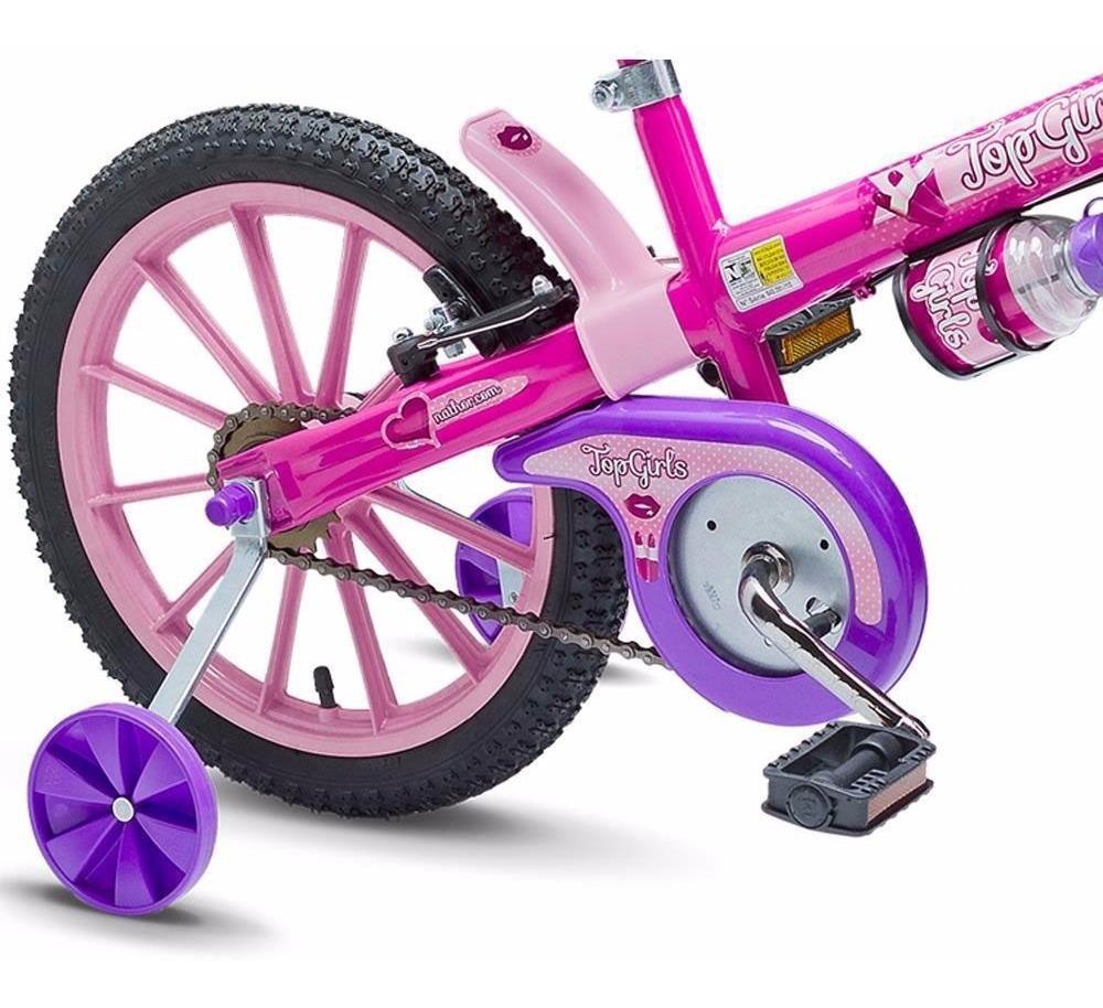 Bicicleta Infantil Nathor Aro16 Menina Top Girls 5 A 8 Anos