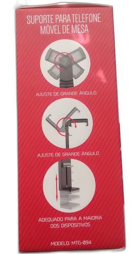 Suporte Para Telefone Móvel De Mesa Tomate Mtg-094
