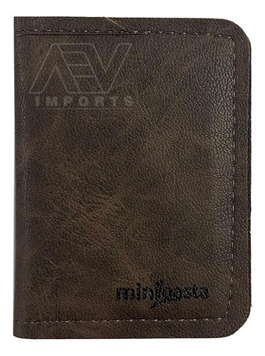 Carteira Couro Ecológico Com Bloqueador Rfid Antifurto