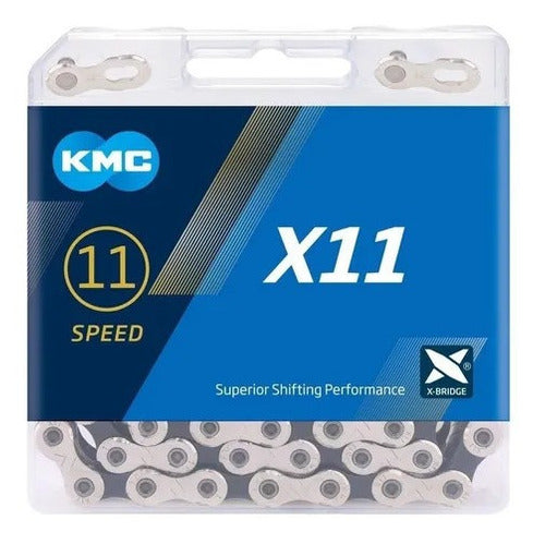 Corrente Kmc 11v X11 Preto Prata 118 Elos