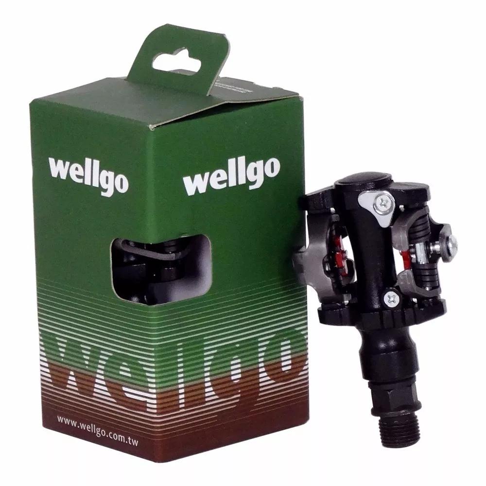 Pedal Bike Clip Sapatilha Wellgo M919 Rolamento Mtb C/ Tacos