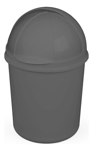 Lixeira Plasvale Retrátil, 4,1 Litros, Cinza