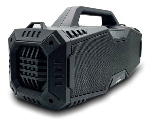 Caixa De Som Grasep Amplificada 30w Microfone Pendrive Fm Sd