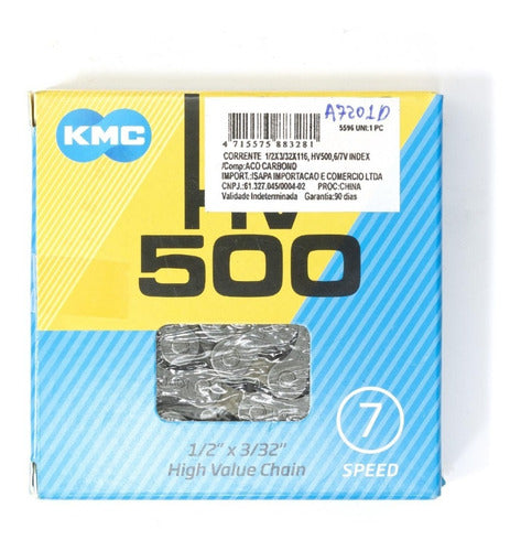 Corrente Kmc Hv500 116 Elos 6v 7v Velocidades Speed Mtb Bike