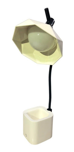 Luminária Led Usb 3 Modos Com Porta Objetos Touch Yc-572