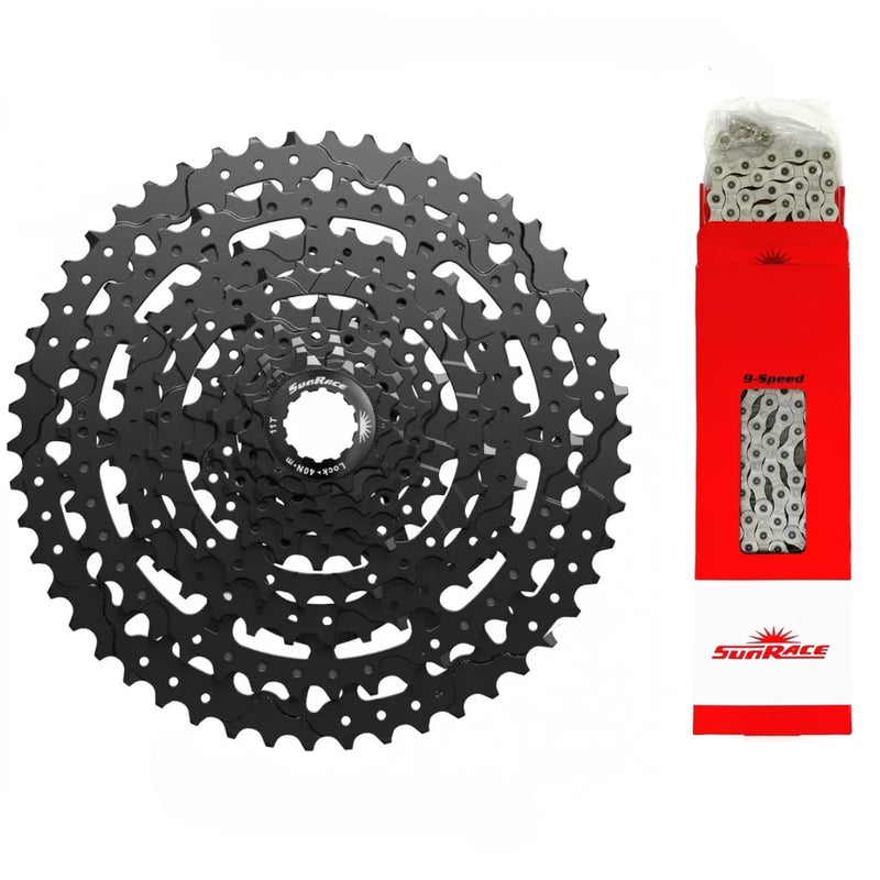 Grupo Sunrace DKM 1x9v - Cassete 11-50 para MTB Completo