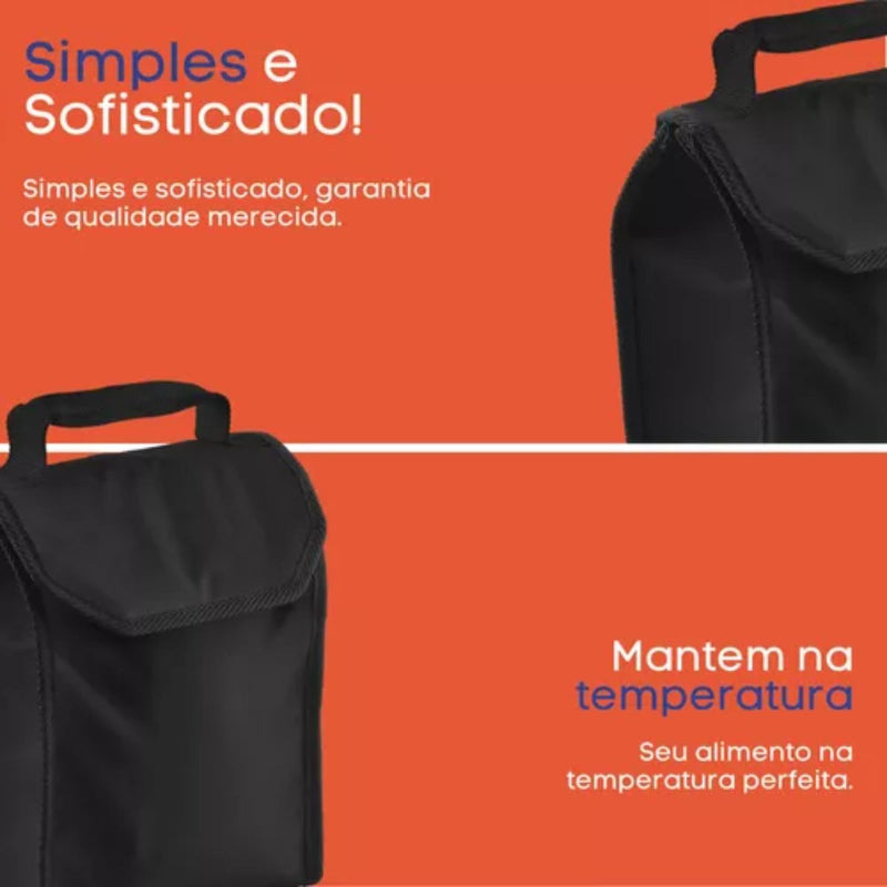 Bolsa Térmica 4,2 Litros com Alça Pop Cor Preto - Soprano