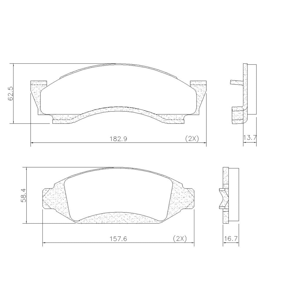 Pastilha de Freio Dianteira Fras-le PD/19-C PD/1788 GM C-20/D-20/Bonanza/A-10/A-20/Veraneio/C-10/C-100/D-10, Ford F-1000/F-2000