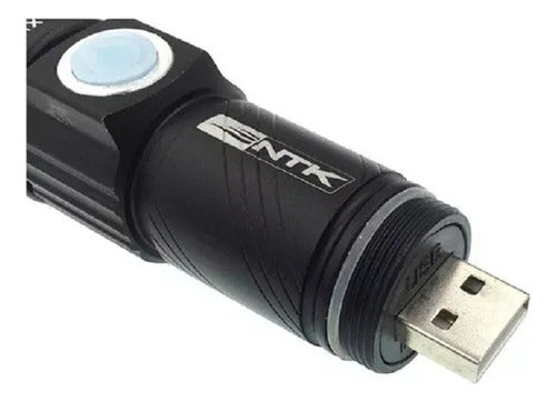 Lanterna De Mão Ntk Recarregável Via Usb 70 Lúmens Cymba