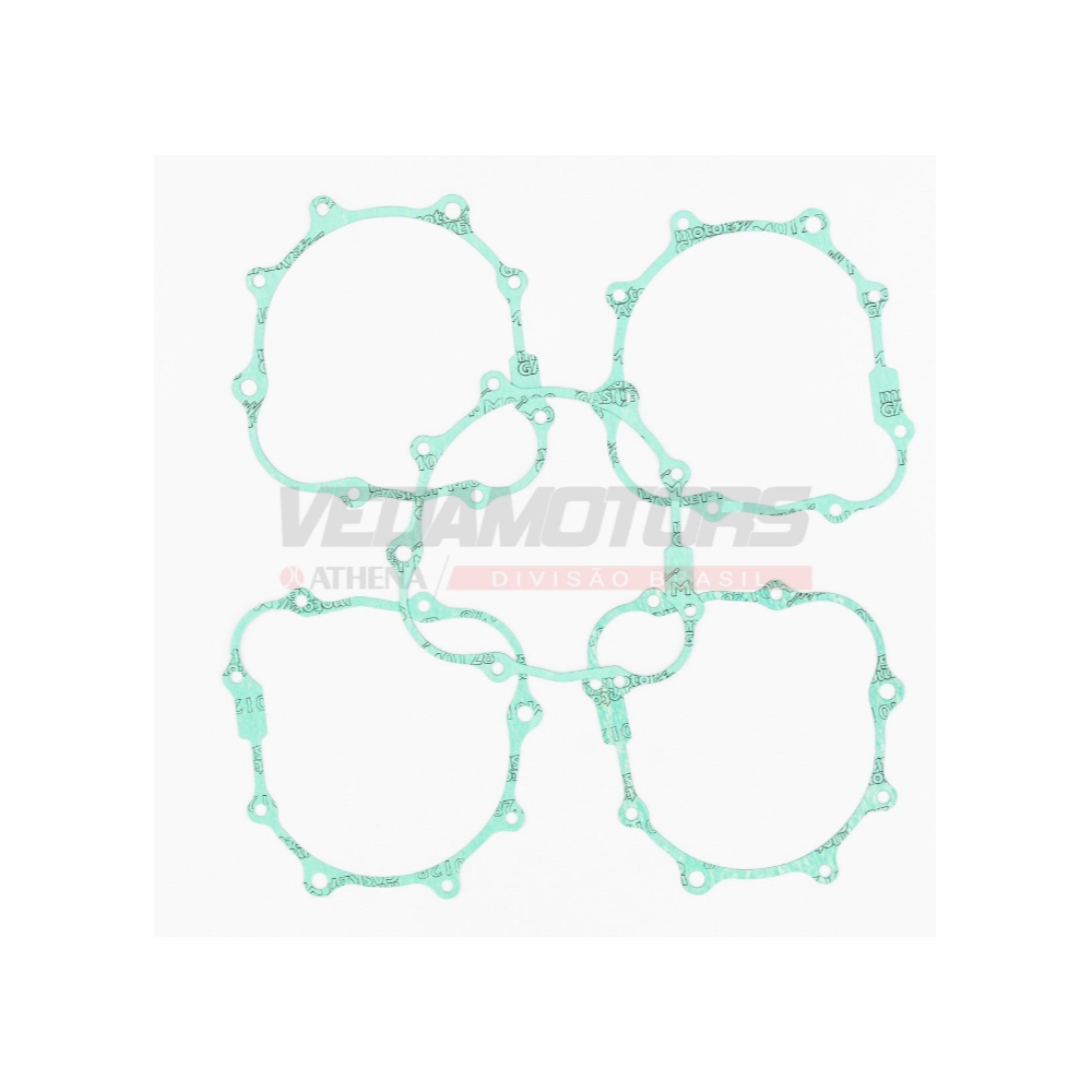 Junta da Tampa Lateral Esquerda Vedamotors VS05004000144 Caixa com 5 Honda CG 125 Cargo/CG 125 Titan/CG 125 Fan/NXR 125 Bros