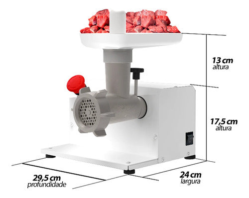 Moedor De Carne Industrial Beccaro Motor 1/3cv 70 Kg/h 220v