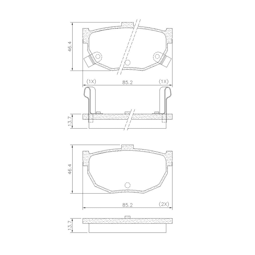 Pastilha de Freio Traseira Fras-le PD/666 PD/1989 Jac J5/J6, Kia Cerato, Hyundai Elantra