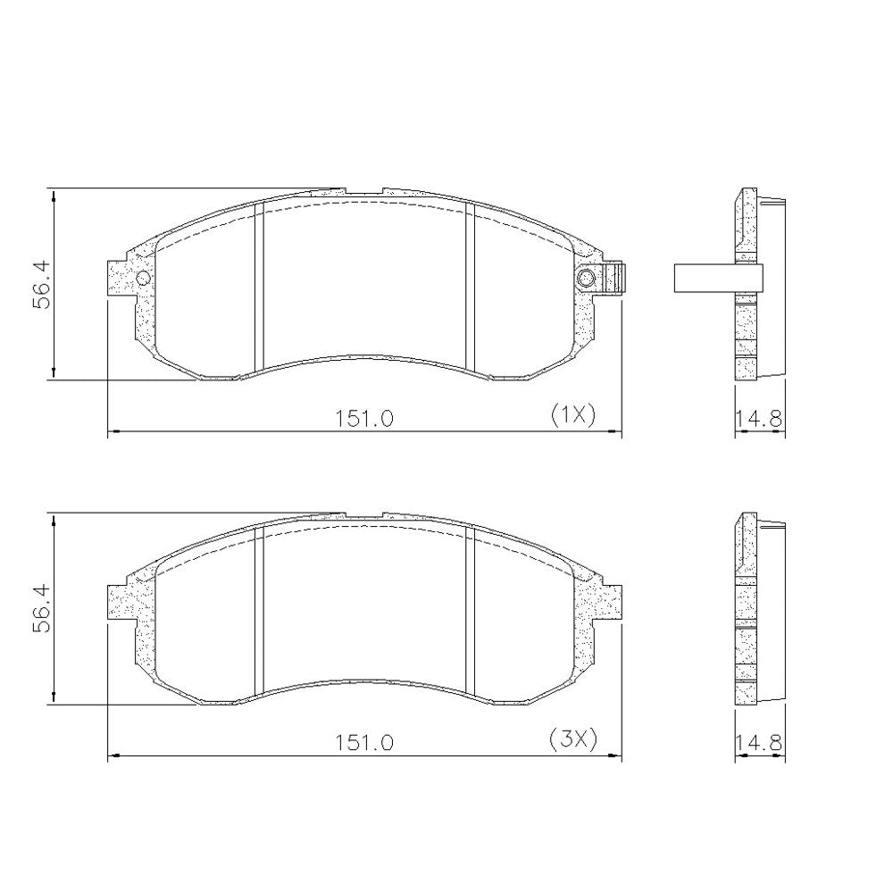 Pastilha de Freio Dianteira Fras-le PD/500 PD/1788 Mitsubishi L200/Pajero