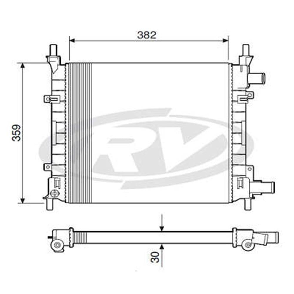 Radiador Água Visconde 12585 Ford Ka