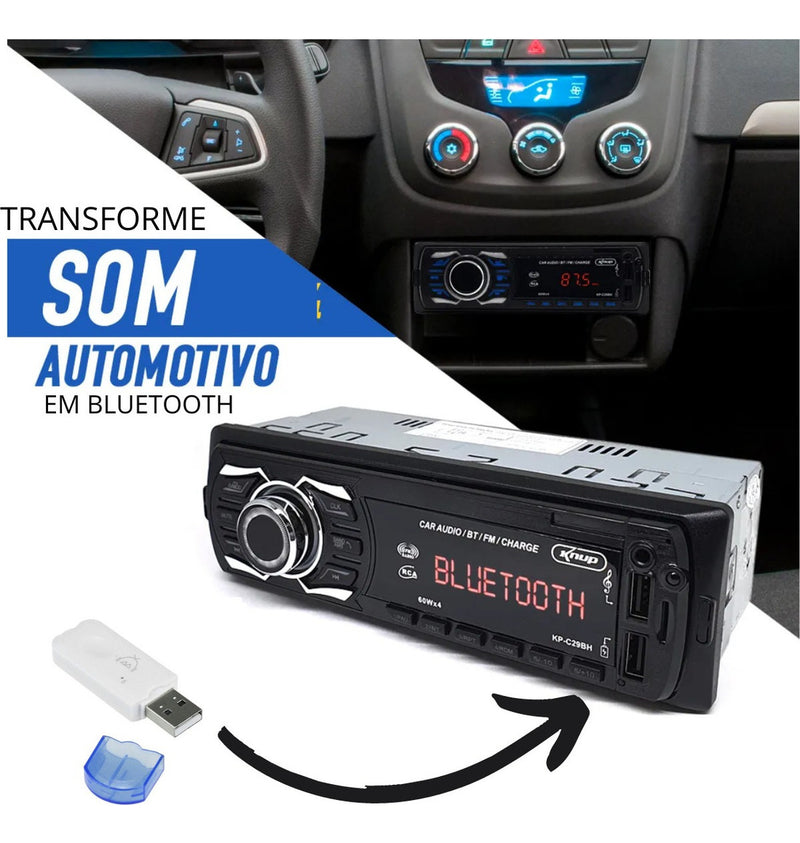 Conversor Bluetooth Para Carro Som Automotivo Sem Fio