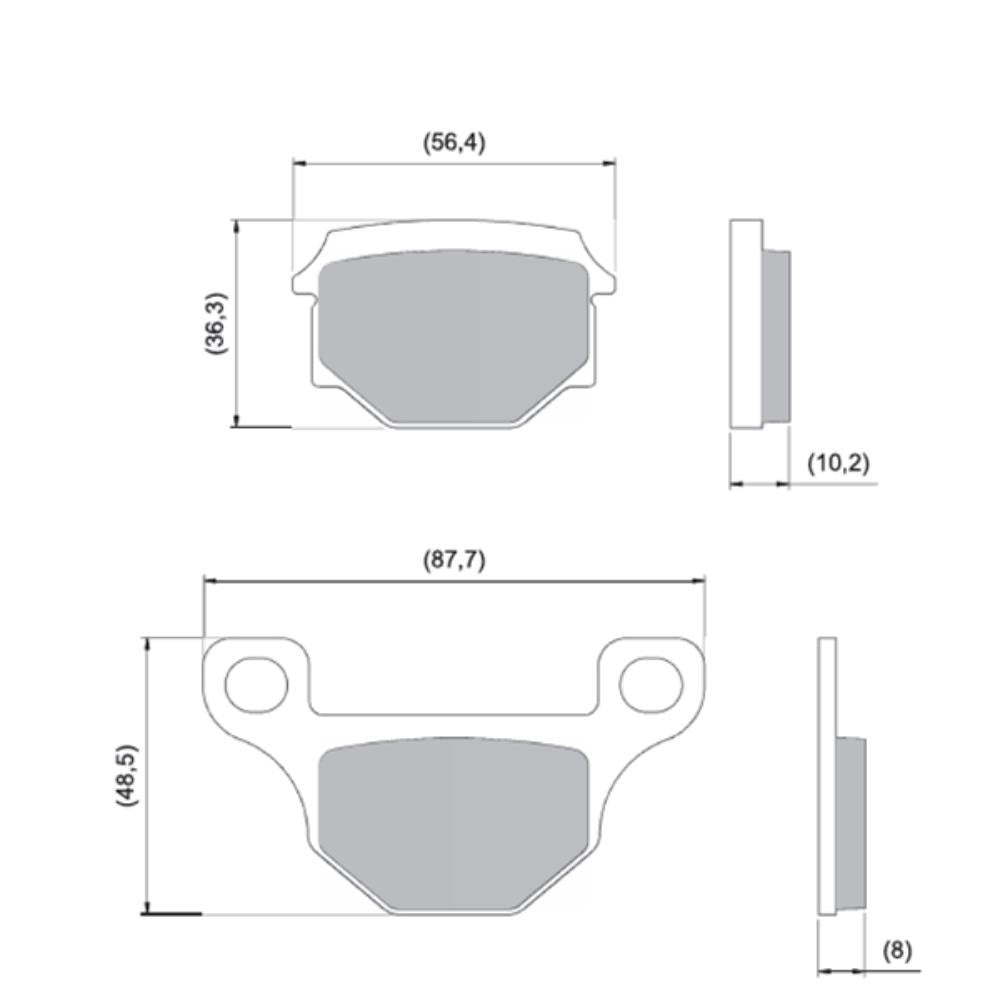 Pastilha de Freio Dia-frag DFP-20827 Suzuki Katana 125, Brandy Fosti 125