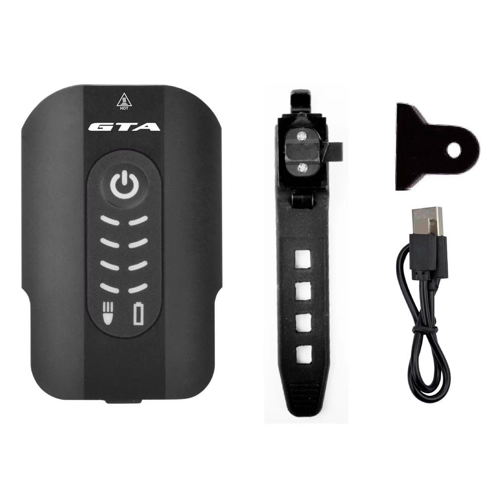 Farol com sinalizador traseiro led cree xpg3 600 lumens recarregavel usb 1200 mah com suporte para capacete – foto 2