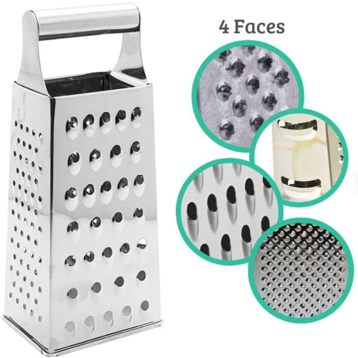 Ralador 4 Lados Inox Attuale Legumes Queijo Cozinha