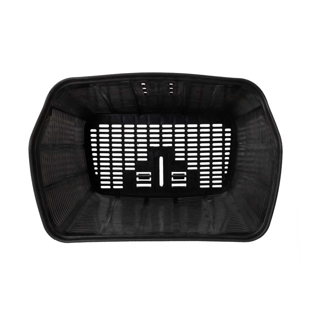 Cestão de plástico preto com haste 34x22x25cm para bicicleta 26 – foto 3