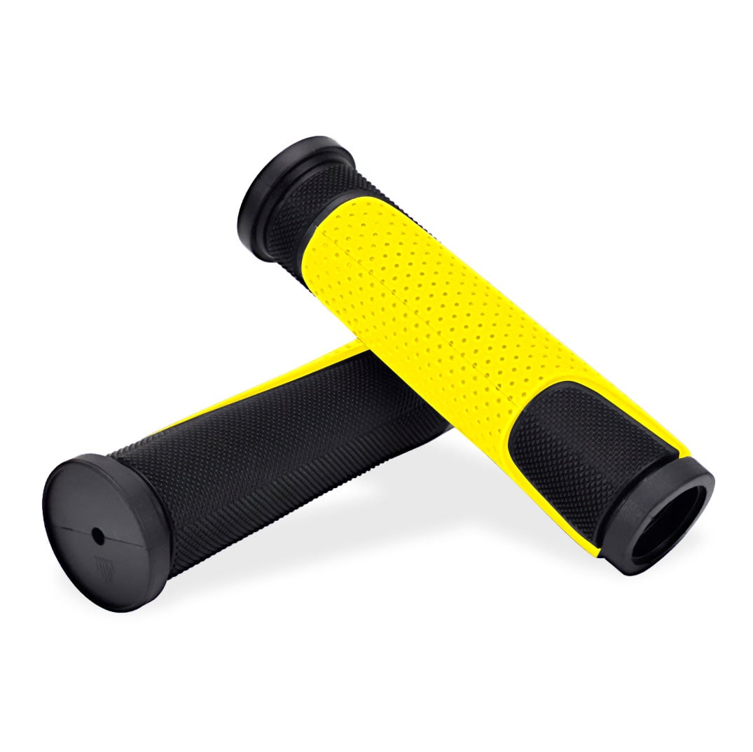 Manopla 125mm borracha tpr preto/amarelo (pacote com 10 pares )