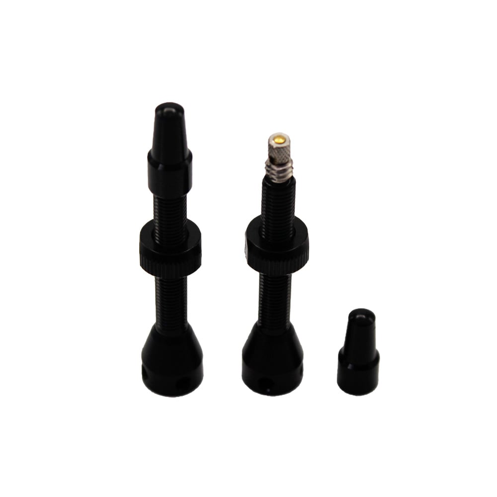 Par de válvula tubeless 48mm em alumínio cor preta – foto 3