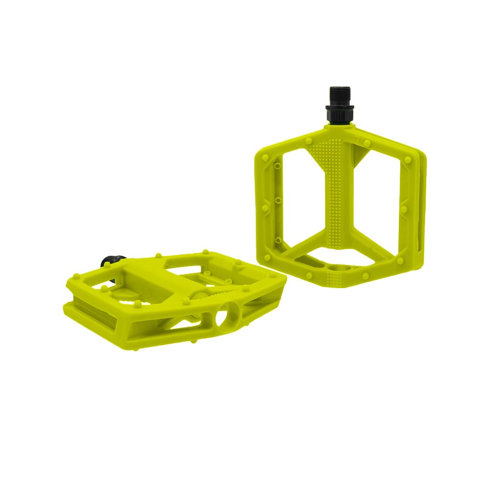 Pedal 1/2 plataforma nylon rider amarelo com bucha du – foto 2