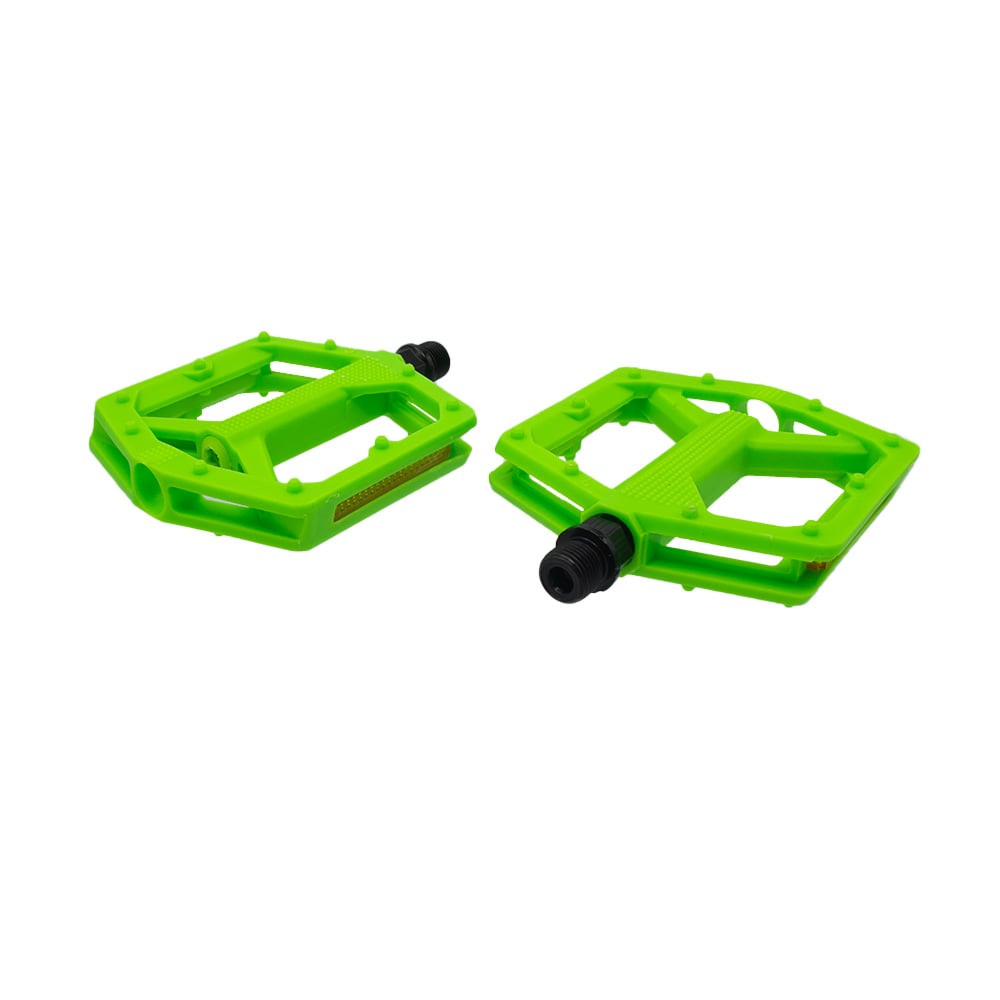 Pedal 1/2 plataforma nylon rider verde com bucha du