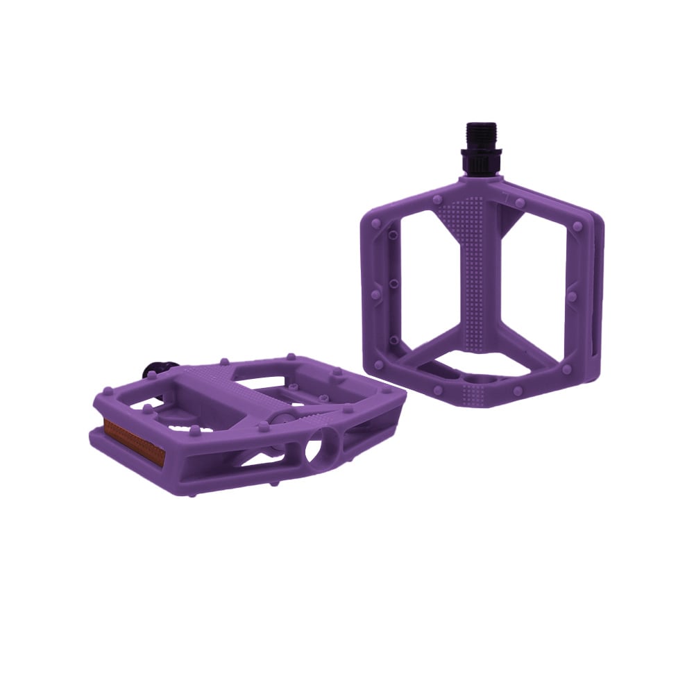 Pedal 9/16 plataforma nylon rider roxo com bucha du – foto 2