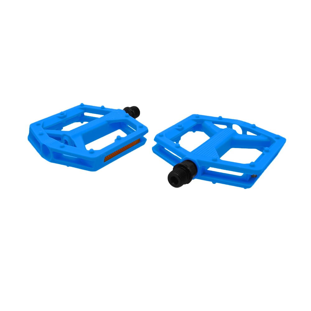 Pedal 9/16 plataforma nylon rider azul com bucha du