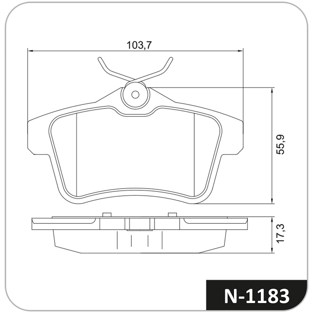 Pastilha de Freio Cobreq N-1183 Citroen DS5/DS4/C4, Peugeot 3008/5008/308/Rcz/508