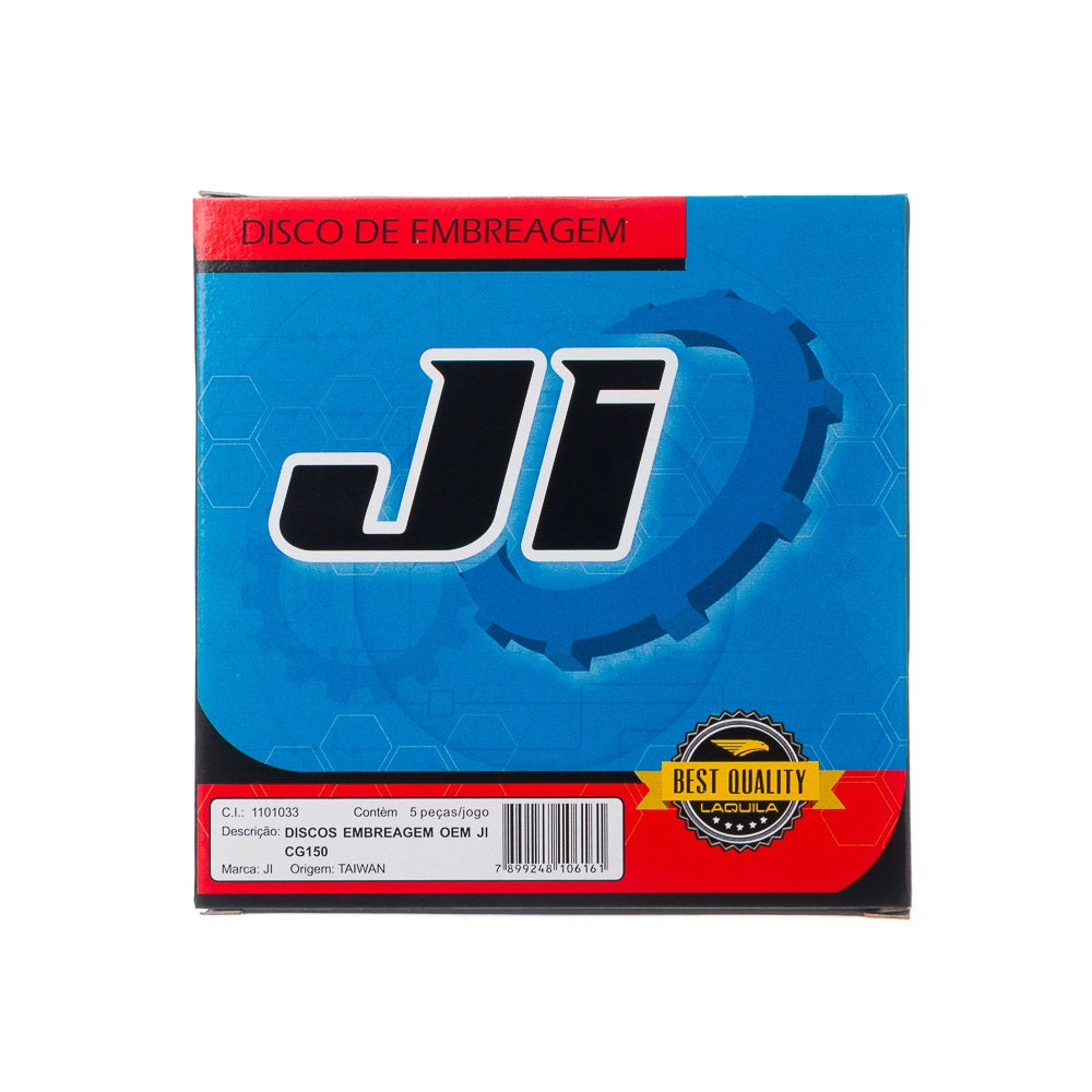 Discos Embreagem OEM JI (5 Peças) CG 150 04 a 15 - CG 125 2009/ - Bros 150 06 a 15 - Bros 125 2013/ – Jogo – foto 2