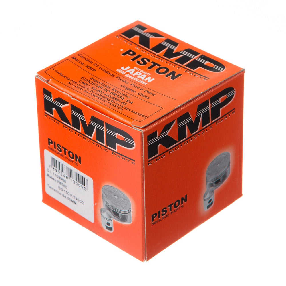 Pistão Pino/Trava KMP CG 190 para Aumento Cilindrada CG 150/BROS 150 MED. 0.50 (Competição - Diam. 65.00mm) – foto 2